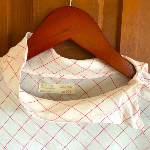 Zara Girls size 14 white and pink  blouse - Picture 2 of 15